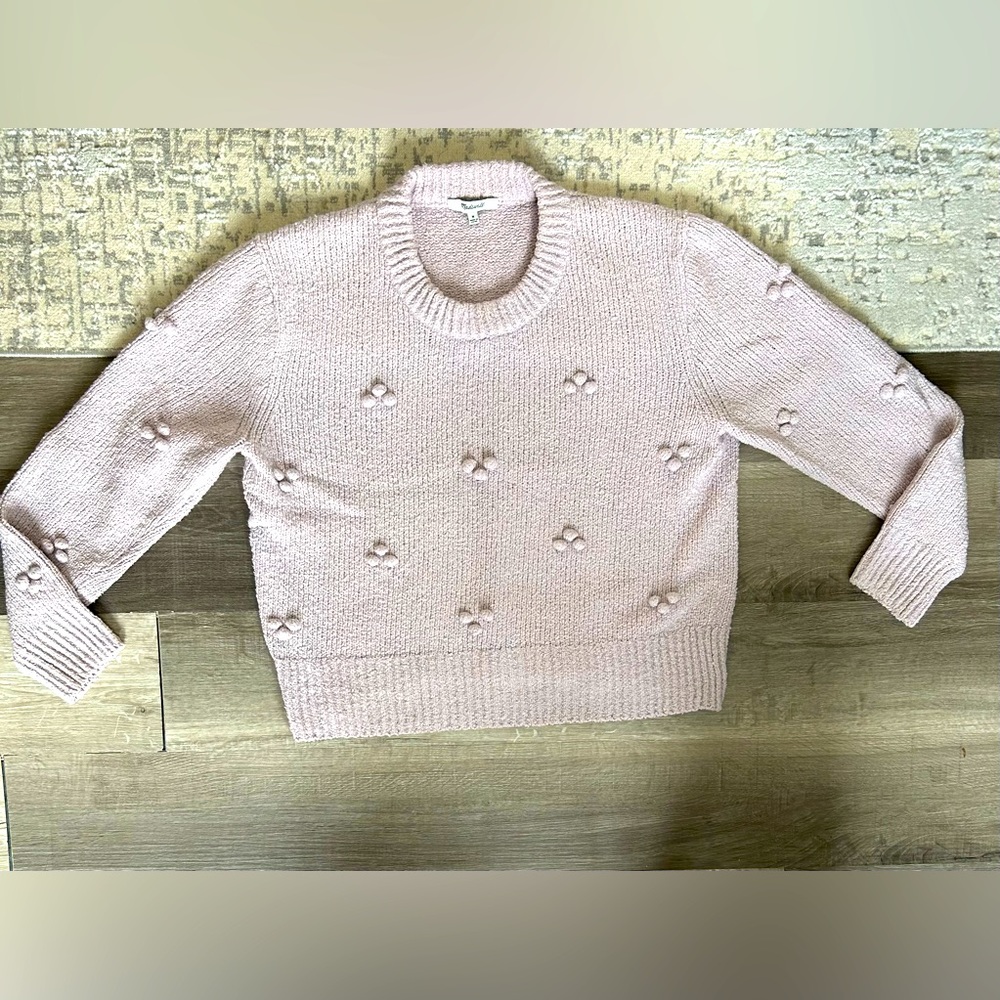 Madewell Dotted Bobble Pullover Sweater